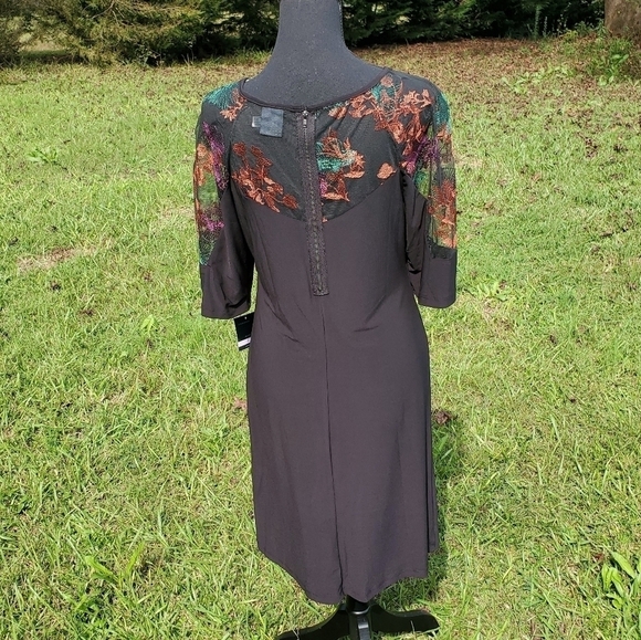 Back midi dress with sheer top NEW size 6 - Picture 4 of 9